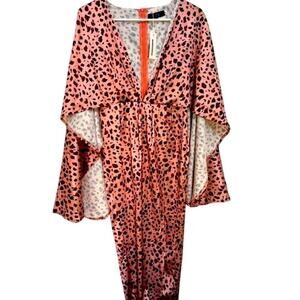 CBR Pink With Animal Print Butterfly Dress, Size Small, New with Tags